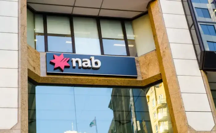 NAB bank from street front.